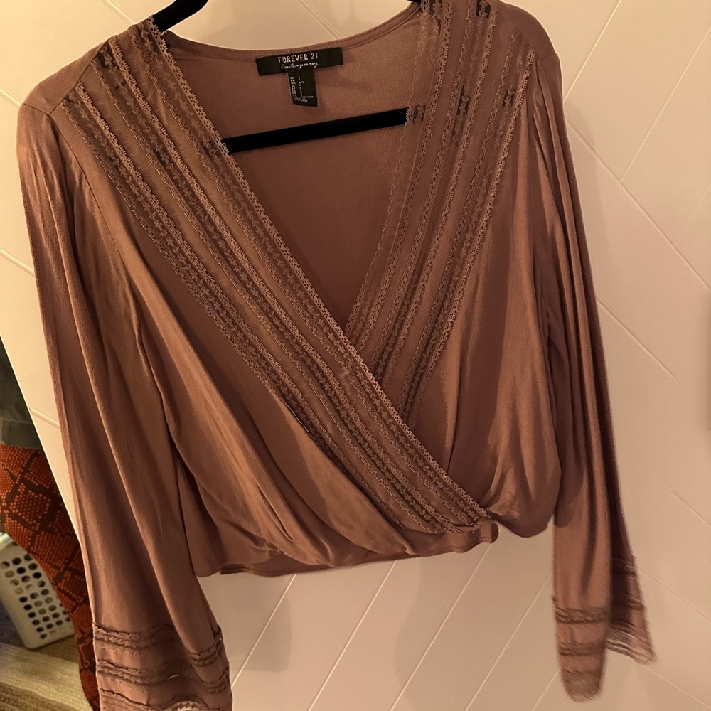 F21 lace wrap top